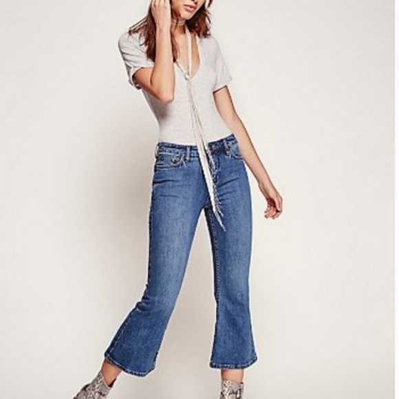 Free People Denim - FP Cropped Flare Free People High Waisted Jeans 28